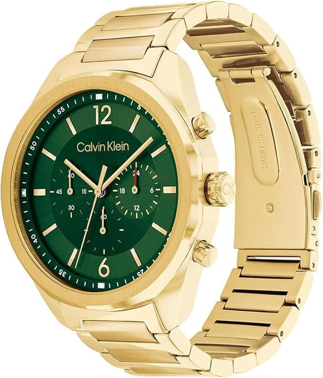 Calvin Klein Men's Ck Force Gold Steel Quartz Fashion Chronograph Watch 25200266