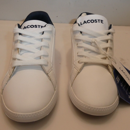 Lacoste Kid's Graduate 0721 1 SUC Sneaker, White/Navy, 11 US