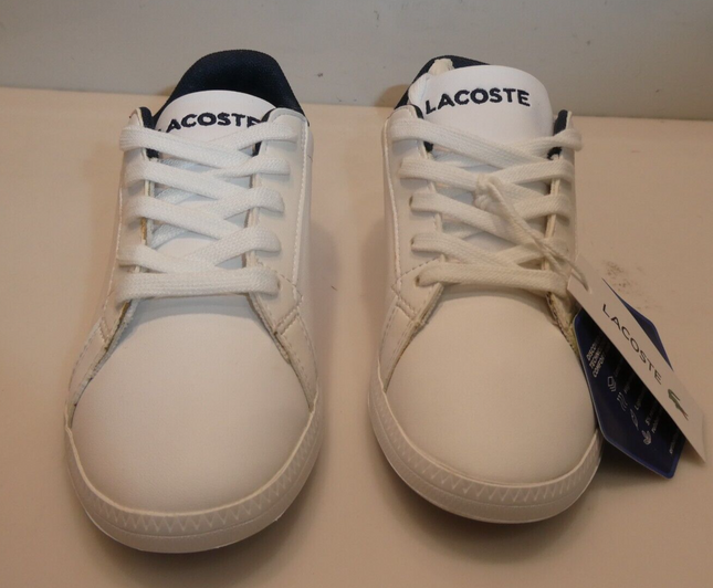 Lacoste Kid's Graduate 0721 1 SUC Sneaker, White/Navy, 11 US