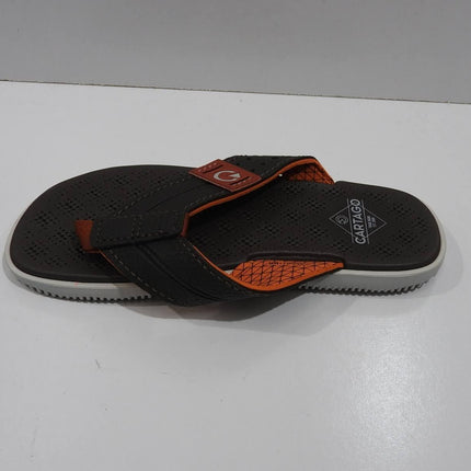 Cartago Barcelona Thong Kids Shoes, Grey/Brown/Orange, 30 EU