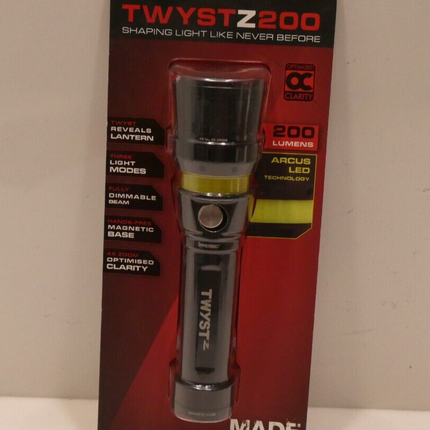 Iprotec TWYST Z 200 Lumens LED Light Flashlight Torch