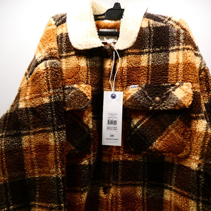 Riders By Lee Women's Teddy Sherpa Coat, Caramel Check, Size - 12