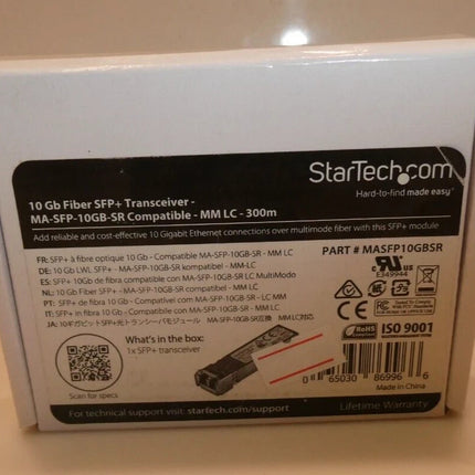 StarTech.com Cisco Meraki MA-SFP-10GB-SR Compatible SFP+ Module - 10GBASE-SR Fib