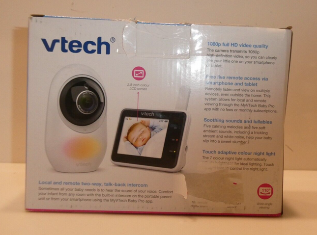 VTech RM2751 2.8" Smart Wi-Fi 1080p HD Video Baby Monitor with Remote Access
