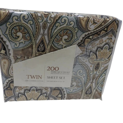 Pointehaven 200 Thread Count Percale Sheet Set, Twin - Cedar