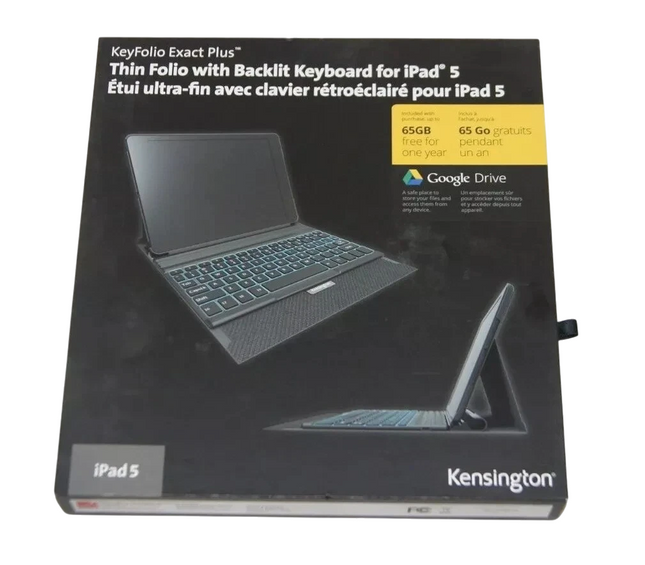 Kensington Keyfolio Exact Thin Folio with Keyboard for iPad 5