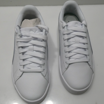 PUMA Girl's Jada Classic Junior Sneaker, White/White, US 4