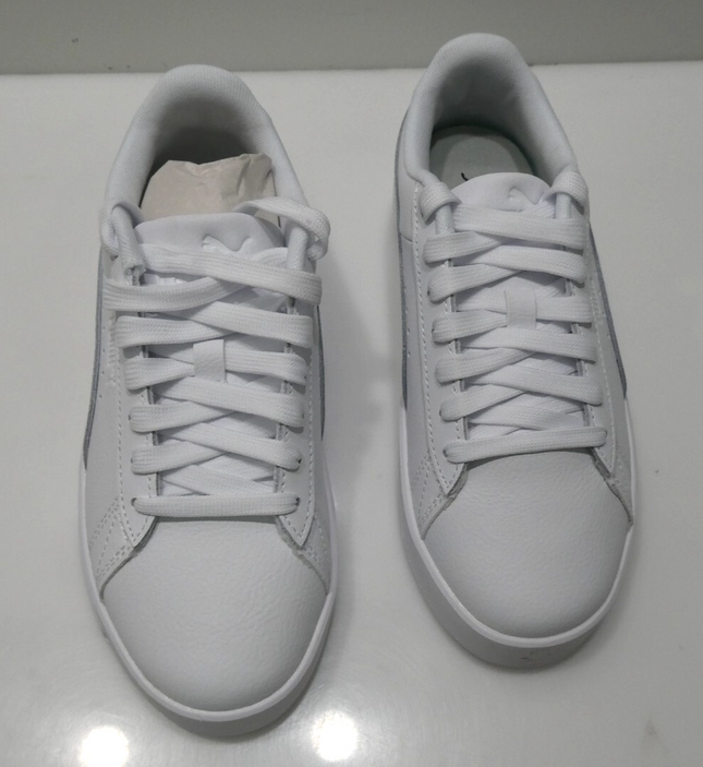 PUMA Girl's Jada Classic Junior Sneaker, White/White, US 4