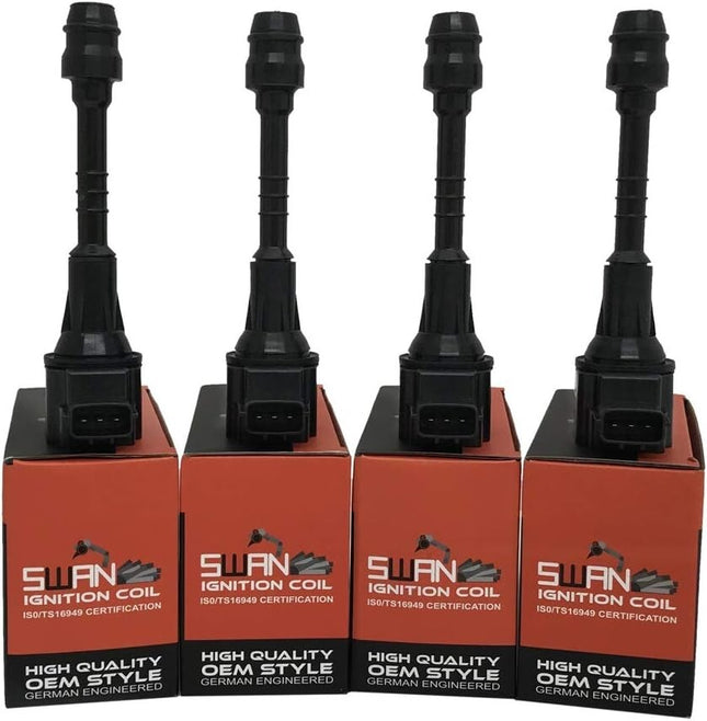 SWAN Ignition Coil for Nissan Bluebird, Pulsar & Wingroad Pack of 4