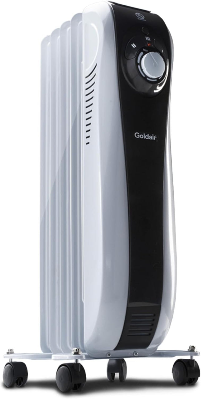 Goldair 1000W 5 Fin Oil Column Heater with 3 Heat Settings and Adjustable Thermo