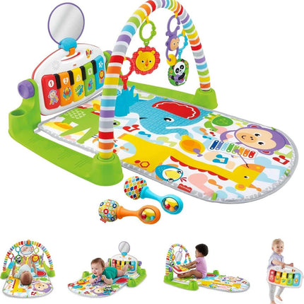 Fisher-Price Deluxe Kick 'N Play Piano Gym & Maracas Bundle [Multicolour]