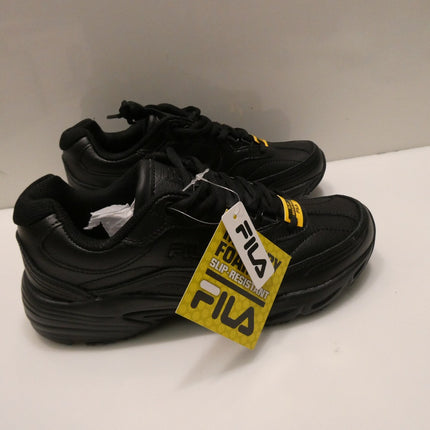 FILA Women's Memory Workshift Sneaker, Black/Black/Black, 6 US