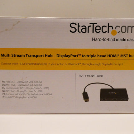 StarTech.com 3-Port Multi Monitor Adapter - DisplayPort 1.2 to 3x HDMI MST Hub