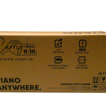 Blackstar Carry-on Folding Piano by | 88 Keys Portable Piano with Built in USB R