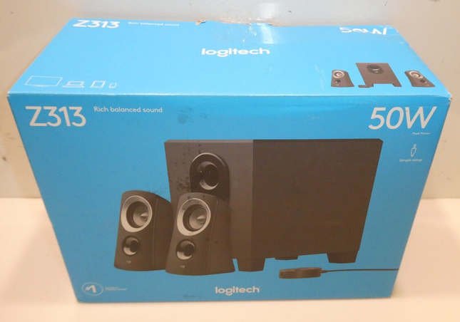 Logitech Z313 2.1 Channel Speaker System with Subwoofer - Black