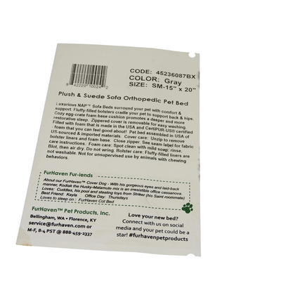 FurHaven Pet Dog Bed | Orthopedic Ultra Plush Sofa-Style Couch Pet Bed for Dogs