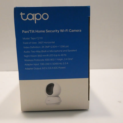 Tapo Pan/Tilt AI Smart Home Security Wi-Fi Camera, Baby Monitor, 2K 3MP, Motion
