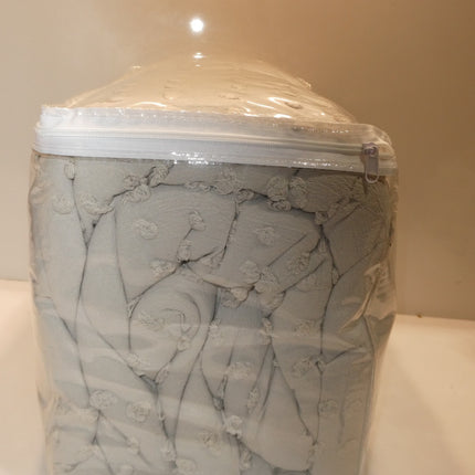 Comfort Spaces 100% Comforter Set Cotton Jacquard Pom Tufts Design Hypoallergeni