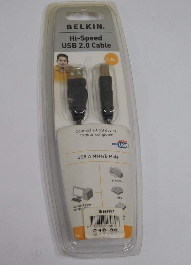 Belkin Hi-Speed USB 2.0 Cable A-B 1.8m Pack