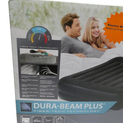Intex Dura-Beam Plus Series Essential Rest Airbed with Internal Electric Pump