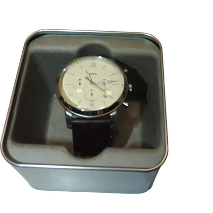 Fossil Analog Off-White Dial Men's Watch - FS5380