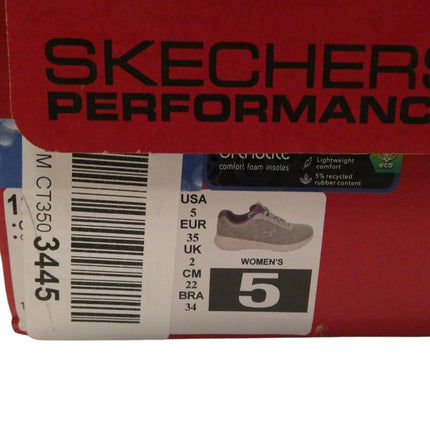 Skechers Women's Go Walk Joy Bungee with Color Pop Sneaker, Gray/Lavender, 5 US