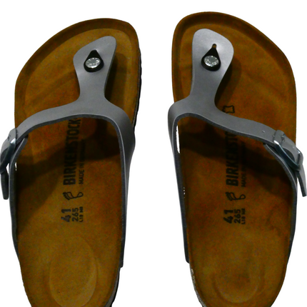 Birkenstock Women's GIzeh Thong Sandal, Silver EU43, UK7.5, US M 8, US L 10