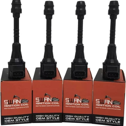 SWAN Ignition Coil for Nissan Bluebird, Pulsar & Wingroad Pack of 4