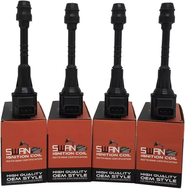 SWAN Ignition Coil for Nissan Bluebird, Pulsar & Wingroad Pack of 4