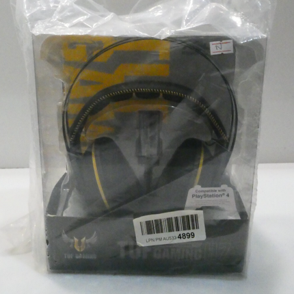 ASUS TUF Gaming H7 PC and PS4 Wired On Ear Headset with Mic (Yellow), Black Yell