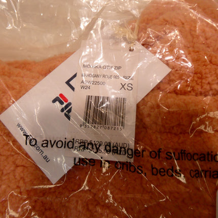 FILA Women's Monika Quarter Zip, Mahogany Rose, X-Small