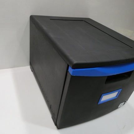 Storex 61269U01C File Cabinet, 1-Drawer, Black/Blue