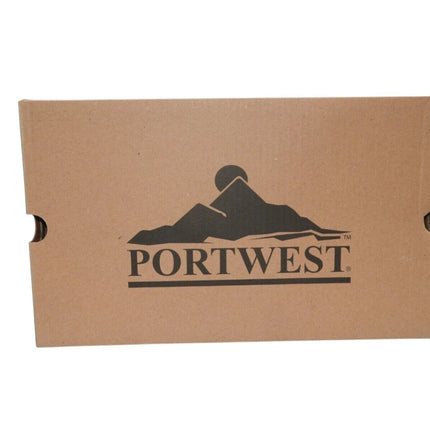 Portwest FW80 Laced Safety Shpoes S2, Black US 7.5, UK 6.5