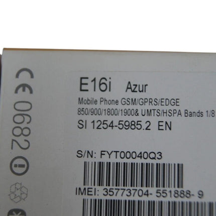 Sony Ericsson W8 Walkman E16i Mobile Phone