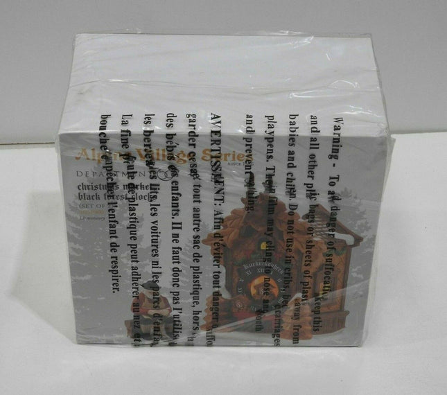 Department 56 Alpine Village Christmas Market Black Forest Clocks Lit Building