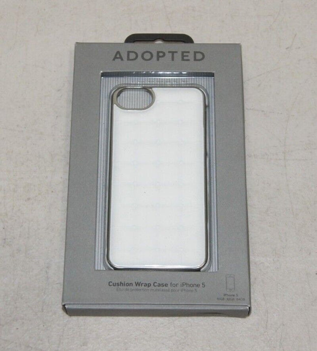 Adopted Cushion Wrap Case for iPhone 5 - White/ Silver