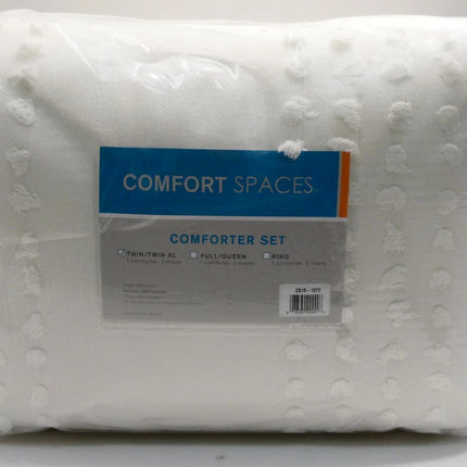 Comfort Spaces Cotton Comforter Set, Twin/Twin XL, Phillips, Ivory