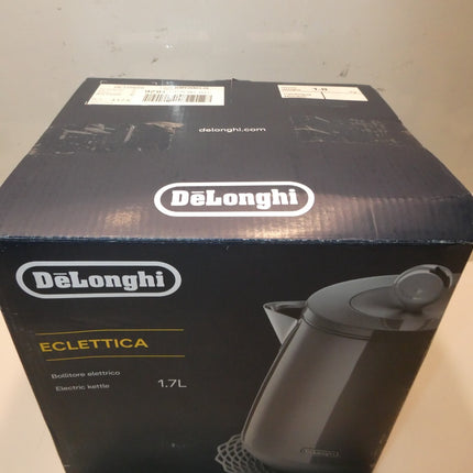 De'Longhi Eclettica Kettle KBY2001G, Classic Style Electric Kettle - Grey