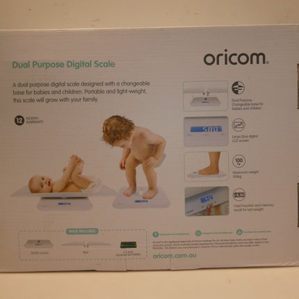 Oricom Digital Baby Weight Scale - Dual Mode, Infant Scale with Pounds and Ounce
