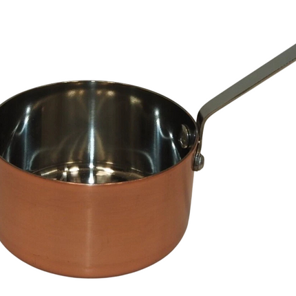 Winco DCWA-204C Copper Plated Stainless Steel 3-1/2" Diameter Mini Sauce Pan Ser