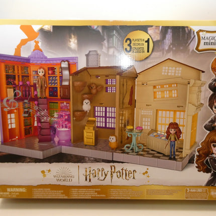Wizarding World Harry Potter, Magical Minis Diagon Alley 3-in-1 Playset with Lig