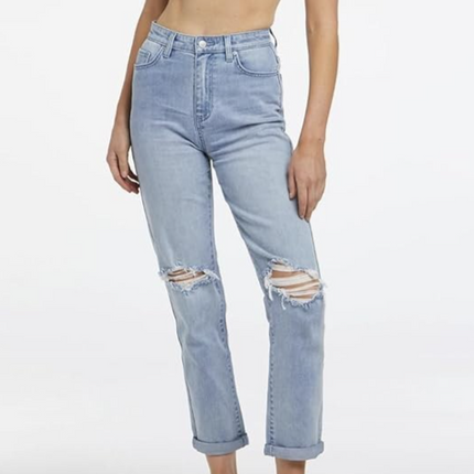 Riders by Lee Women's Hi Mom High Rise Jean, Sun Fade Destroy, 12