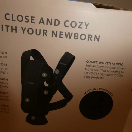 BabyBjörn Baby Boys Baby Girls Cotton Carrier Mini (Black)
