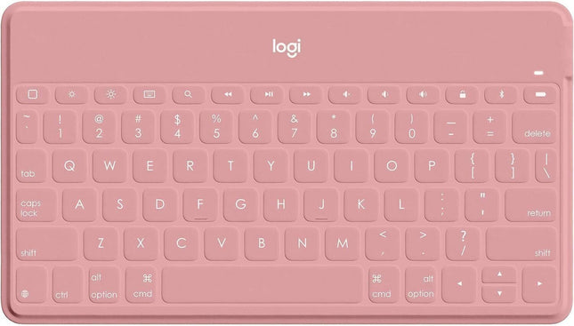 Logitech Keys-to-Go Ultra Slim Keyboard Bluetooth with iPhone Stand - Pink