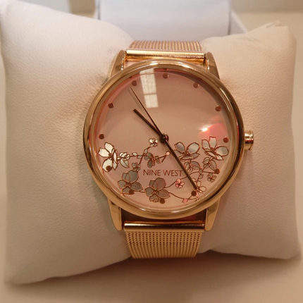Nine West Women's Bracelet Watch, Rose Gold, NW/2428FLRG