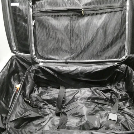 Rockland Vara Softside 3-Piece Upright Luggage Set, Black dot, 3-Piece Set