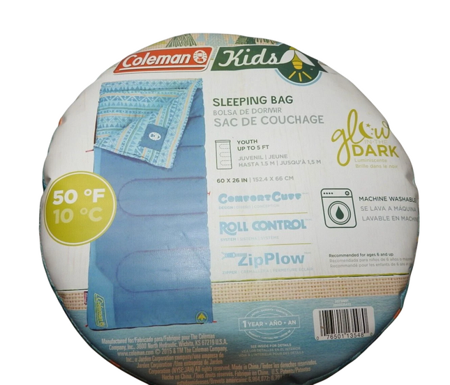 Coleman Kids 50 Degree Sleeping Bag - Blue