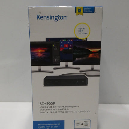 Kensington SD4900P Triple 4k Display Docking Station for Windows, MacBooks and S