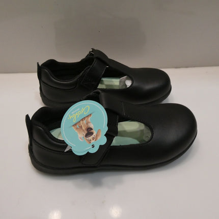 Grosby Girl's Delilah Jnr School Shoe, Black, UK 11/US 12