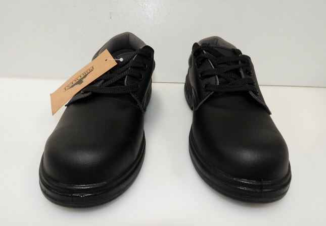 Portwest FW80 Laced Safety Shpoes S2, Black US 7.5, UK 6.5